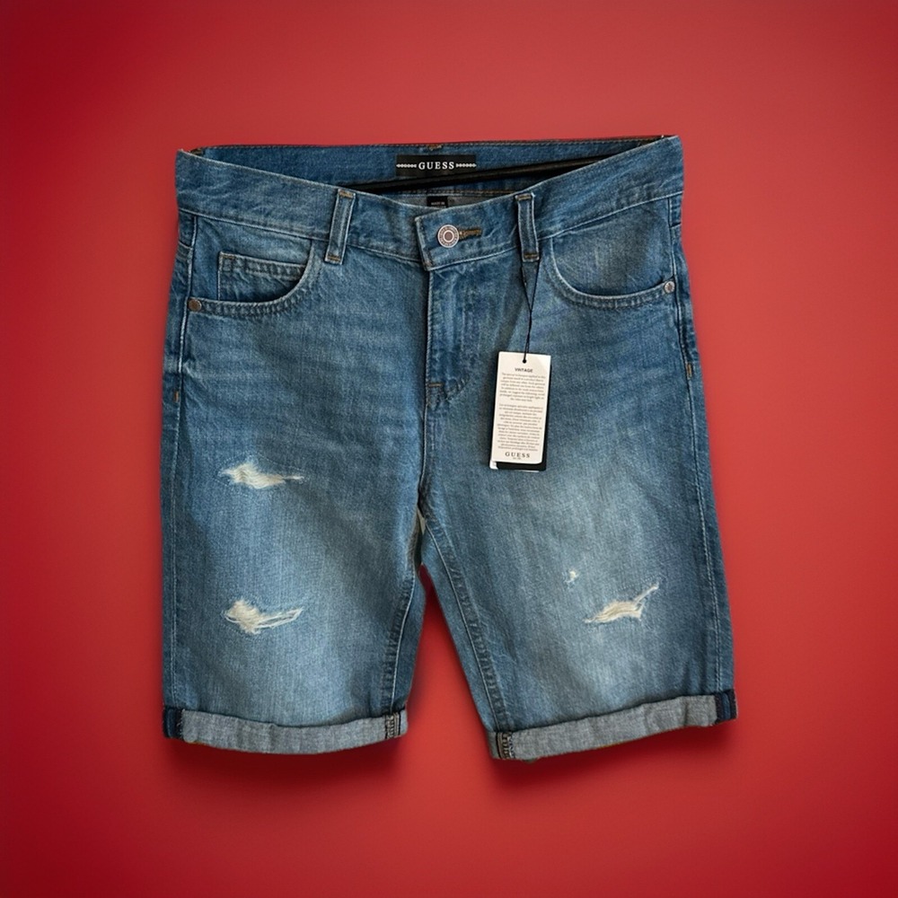 Guess Blue High Waist Jr Shorts
